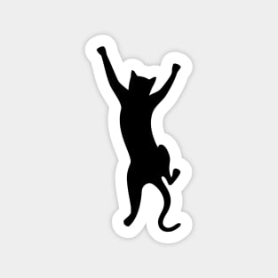 Climbing black cat Sticker